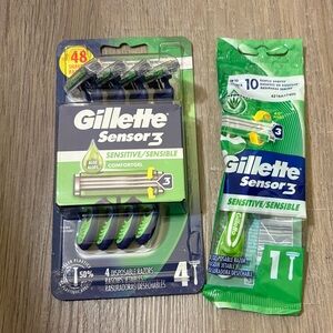 NEW Gillette Sensor 3 comfort gel with aloe disposable razors